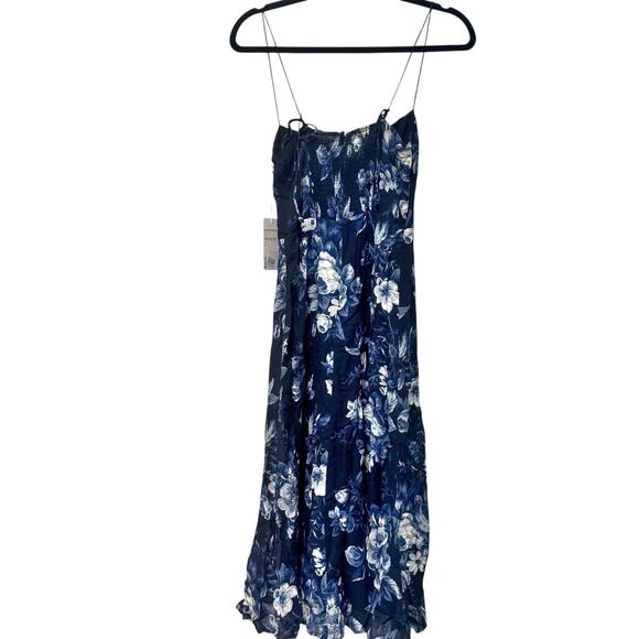 Reformation Juliette High Slit Sundress Sleeveless Lottie Blue Size 2 NWT - Picture 5 of 12